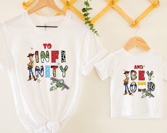 To infinity and Beyond, Toy Story Shirts, Andy Tees, Toy Story Land Tees, Disney Matching Shirts, Toy Story Birthday Party Shirts .