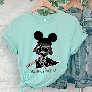 Disney Mode T-shirt With Darth Vader Custom Shirt, Star Wars Darth Vader Shirt, Funny Disney Vacation Shirt, Family Trip Shirt, Girls, Kids