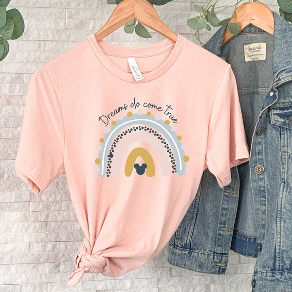 Disney Rainbow Shirt, Dreams Do Come True Shirt, Magical Kingdom Shirt, Vacation Shirt, Colorful Retro T-Shirt, Castle Shirts Kids Toddler