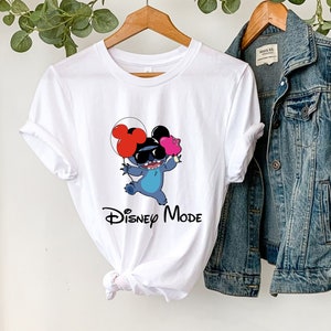 Stitch Disney Mode T-Shirt, Disney Vacation Shirts, Couple Matching Shirts, Disney Trip Shirt, Disney Anniversary Outfit, Valentine Gift