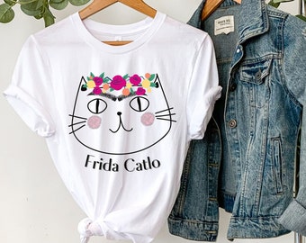 Frida Catlo Shirt: Funny Cat Lover Gift