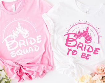 Camisas de fiesta nupcial de Disney, camisas de despedida de soltera de Disney, camisa de escuadrón de novia de Disney, camiseta de fiesta de despedida de soltera de Disney, camisas de boda de Disney, camiseta de novia