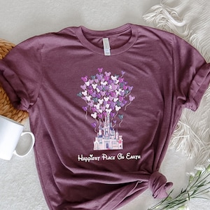 Happiest Place On Earth T-Shirt, Castle Shirt, Disney World Shirt, Disneyland CA Shirt, Colorful Disney T-Shirt, Disney Shirts Kids Toddler