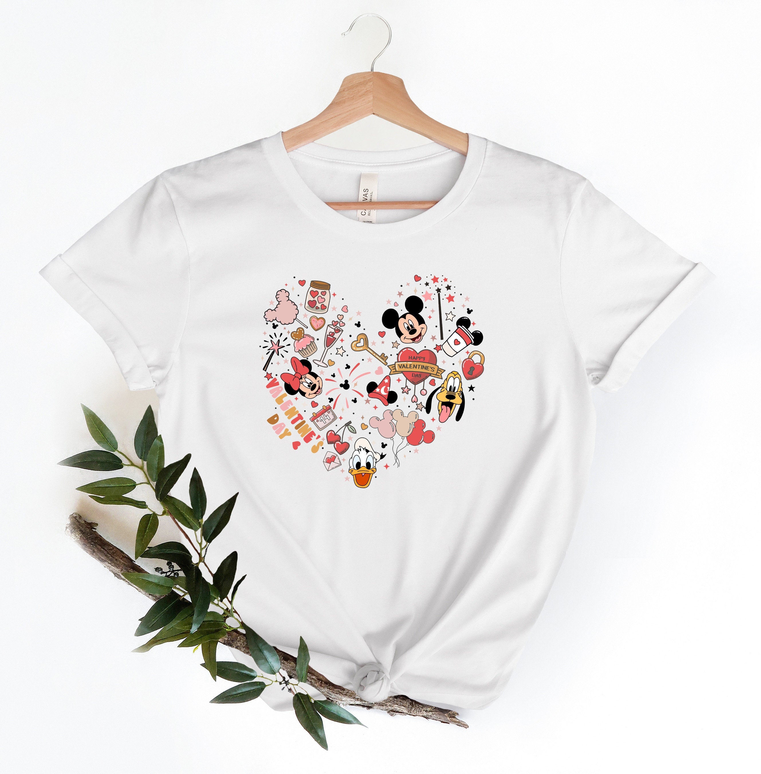 Discover Camiseta Disney Día de San Valentín Lindo Divertido Vintage para Hombre Mujer