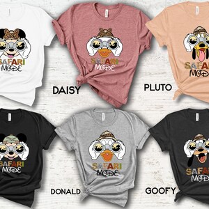 Disney Safari Shirt, Safari Mode Shirt, Minnie Mickey Daisy Donald Duck Shirt,  Disney Characters Shirt, Animal Kingdom Shirt