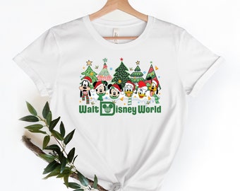 Camisa de Navidad de Disney Friends, camisa de Navidad de Mickey y amigos, camisa de luces de Navidad, regalos de Navidad, Disneyland Christmas Shir