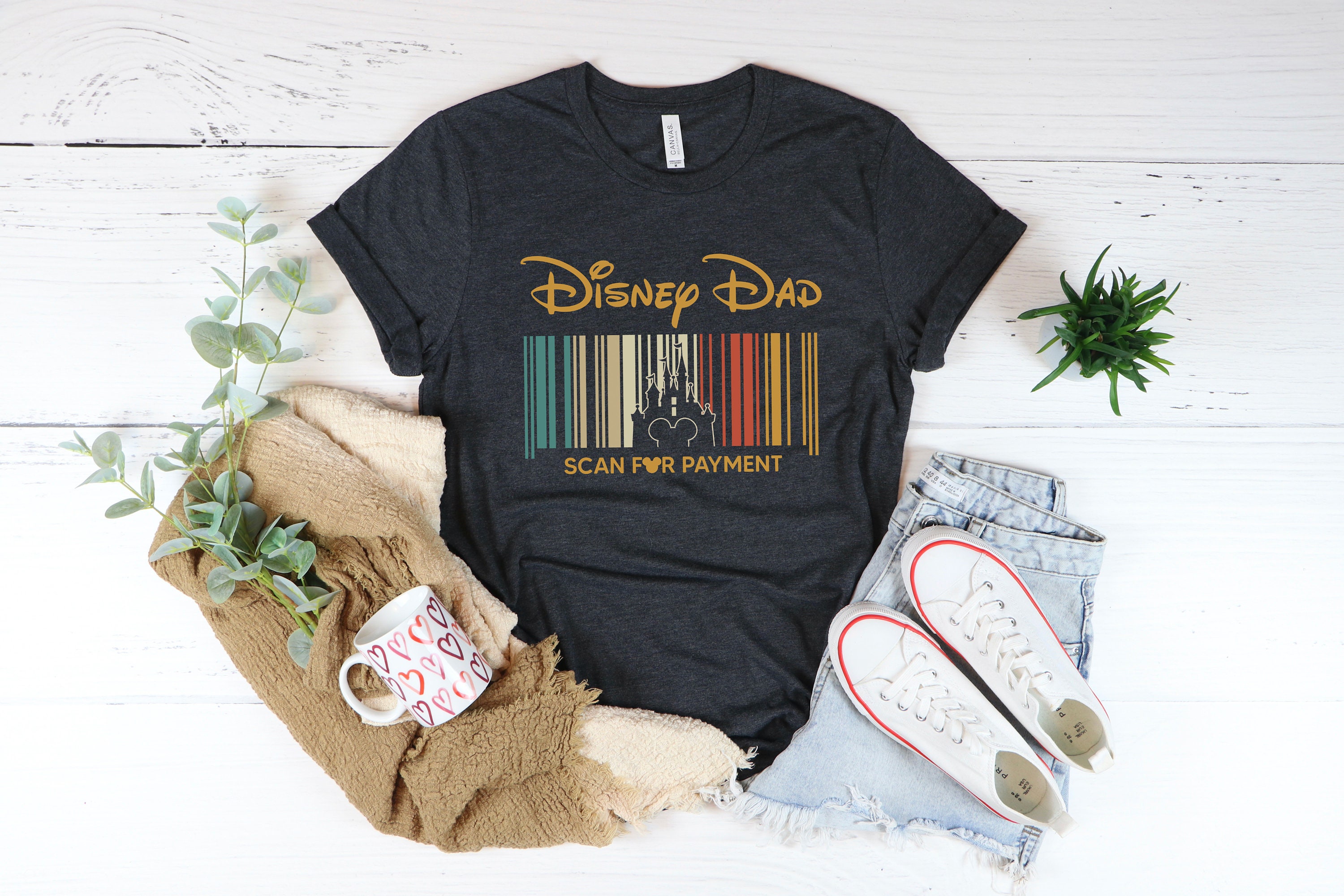 Discover Disney Dad Scan For Payment - Mouse Theme Park Shirt