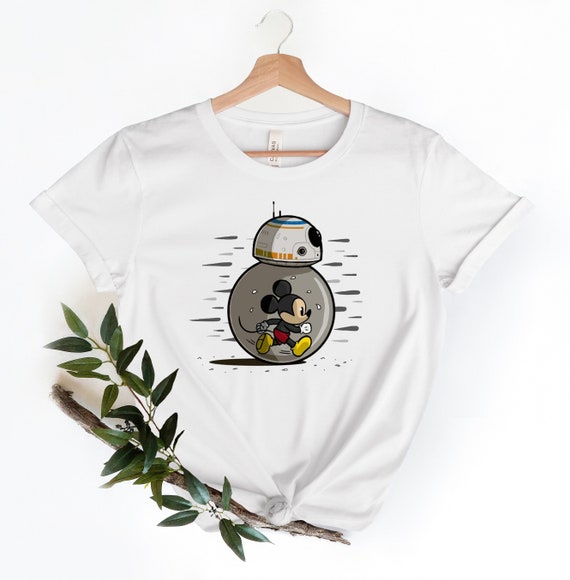 Mickey Mouse BB-8 Shirt, Funny Star Wars Shirt, Running Mickey Shirt, Star Wars Fan Gift, Disney Trip Shirt, Star Wars Lover Tee, MM8 Shirt.