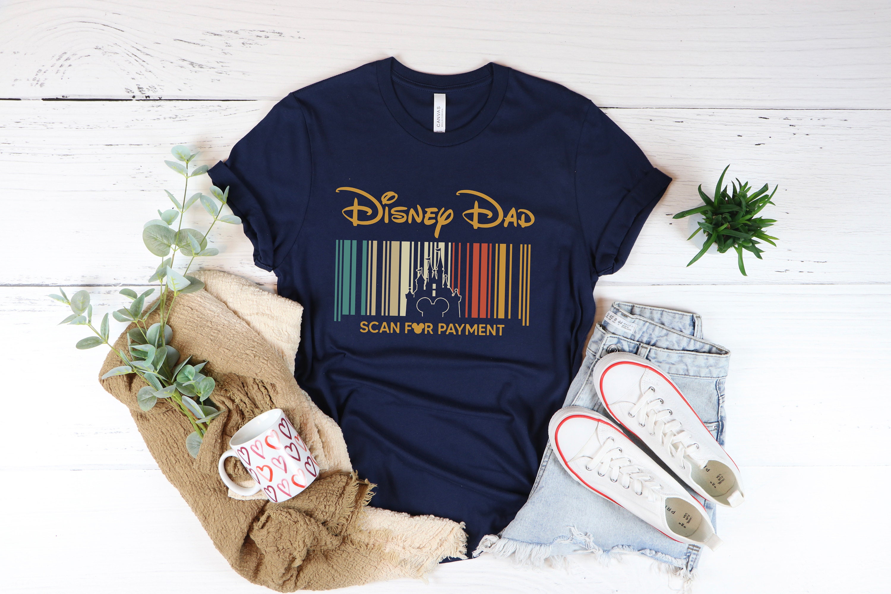 Discover Disney Dad Scan For Payment - Mouse Theme Park Shirt