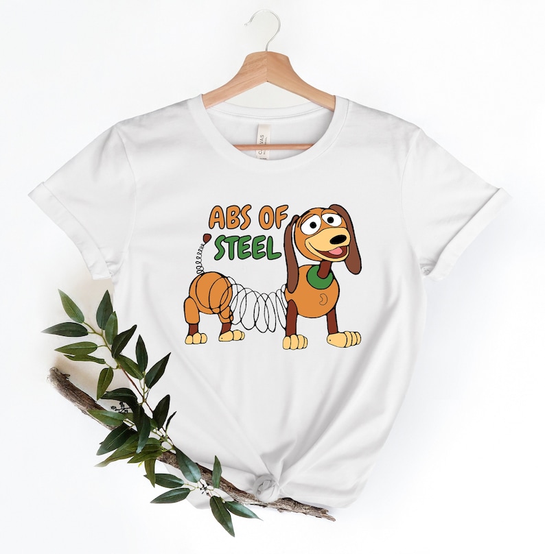 ABS Of Steel Slinky Dog Shirt, Toy Story Funny Shirt, Great Disney Gift Ideas Men Women, Toy Story Slinky Dog Shirt, Funny Disney Shirt. image 1