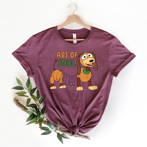 ABS Of Steel Slinky Dog Shirt, Toy Story Funny Shirt, Great Disney Gift Ideas Men Women, Toy Story Slinky Dog Shirt, Funny Disney Shirt. image 5