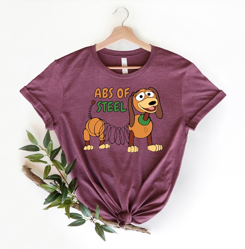 ABS Of Steel Slinky Dog Shirt, Toy Story Funny Shirt, Great Disney Gift Ideas Men Women, Toy Story Slinky Dog Shirt, Funny Disney Shirt. image 5