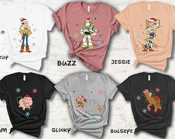 Toy Story Christmas Shirt, Slinky, Woody, Buzz, Jessie Family Tshirt