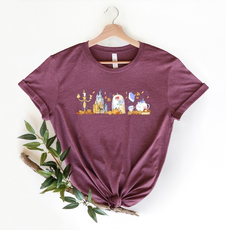 Disney Princess Belle Fall Shirt, Beauty and the Beast Characters Shirt, Belle Disney World Shirt, Disneyland Shirt, Belle Shirt. image 4