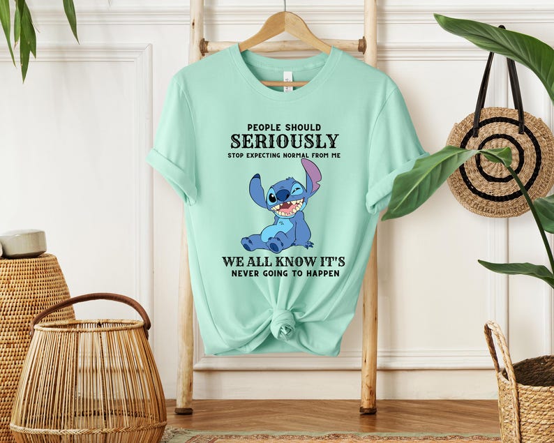 People Should Not Expecting Normal From Me Stitch Shirt, Funny Stitch Shirt, Lilo and Stitch Friends Shirt, Disney Stitch Shirts, Disney Tee image 4