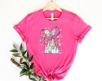 Camiseta con el castillo de Minnie en acuarela, camiseta de San Valentín de Disneyworld