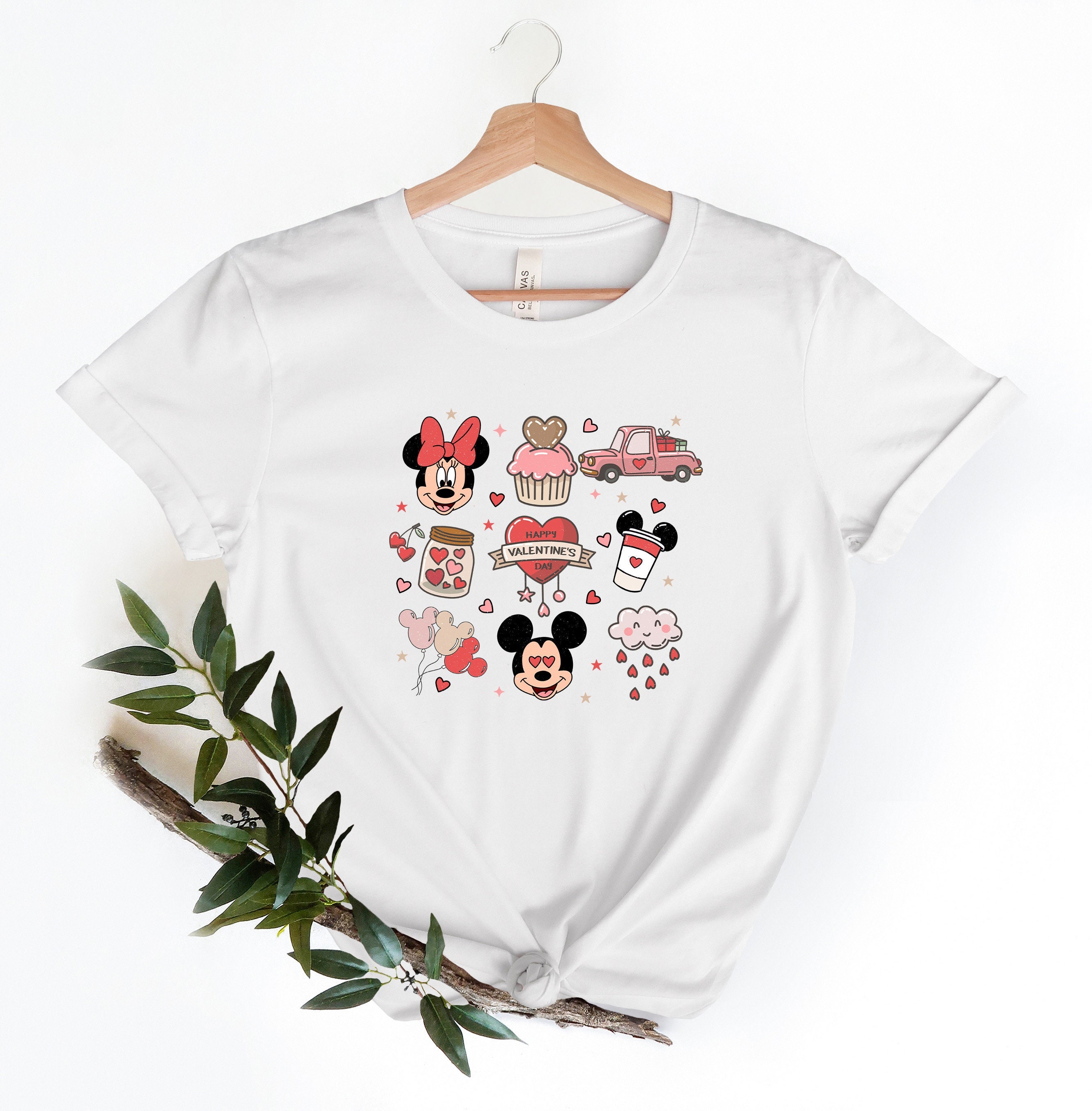 Discover Camiseta Disney Día de San Valentín Lindo Divertido Vintage para Hombre Mujer