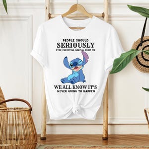 People Should Not Expecting Normal From Me Stitch Shirt, Funny Stitch Shirt, Lilo and Stitch Friends Shirt, Disney Stitch Shirts, Disney Tee image 3