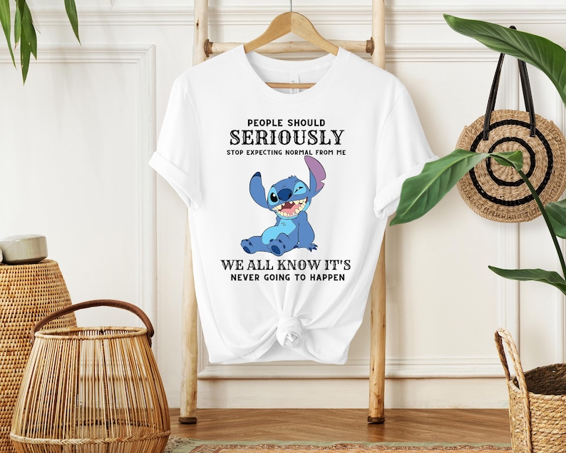 People Should Not Expecting Normal From Me Stitch Shirt, Funny Stitch Shirt, Lilo and Stitch Friends Shirt, Disney Stitch Shirts, Disney Tee image 3