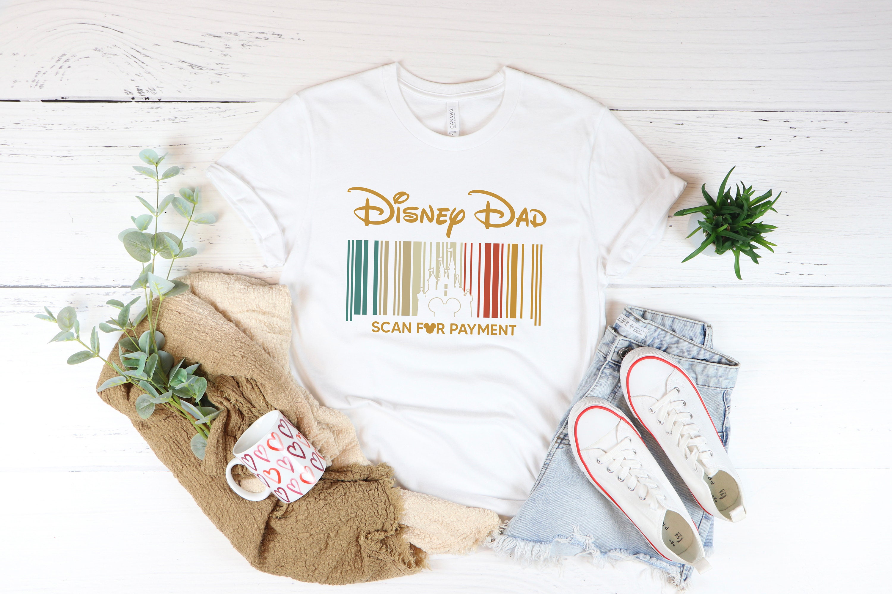 Discover Disney Dad Scan For Payment - Mouse Theme Park Shirt