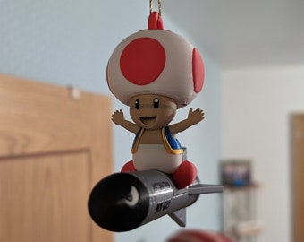 Missile Toad (Mario) Meme Christmas Tree Decoration / ornament - 'Kiss me under the Missile Toad'