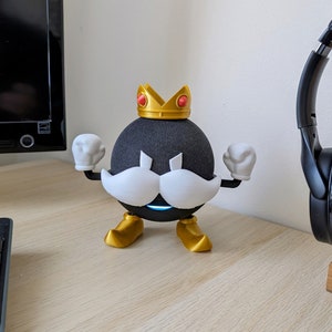 Alexa Echo Dot Stand - Mario King Bob-omb / Holder for Echo Dot 4th/5th gen. / Mario theme cover for Amazon echo speaker generation 4 and 5