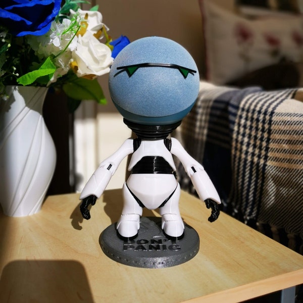 Alexa Echo Dot 4th/5th gen. stand - Marvin the Android / holder compatible with Echo Dot, Echo Spot & Apple Homepod Mini