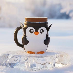 Ice Cream Pint Holder Cosy with Handle, Spoon Slots & Secret Snack Drawer