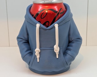 3D-geprinte houder voor hoodie met capuchon – drinkmuts voor blikjes van 330 ml/12 oz, nieuw accessoire
