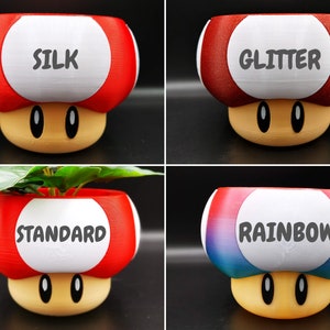 Mario mushroom planters with drainage holes Gaming room decor image 6