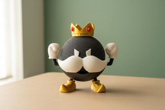 King Bob-omb Echo Dot Stand, Mario Alexa Speaker Holder 4th 5th