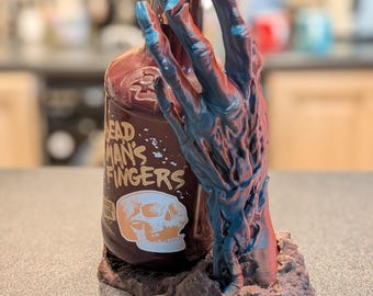 Espositore per bottiglie a forma di mano di zombie - Varie dimensioni per vino, birra, salse ecc.