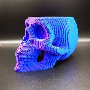 Pixelated Skull Planter / Bowl - Holographic Colours