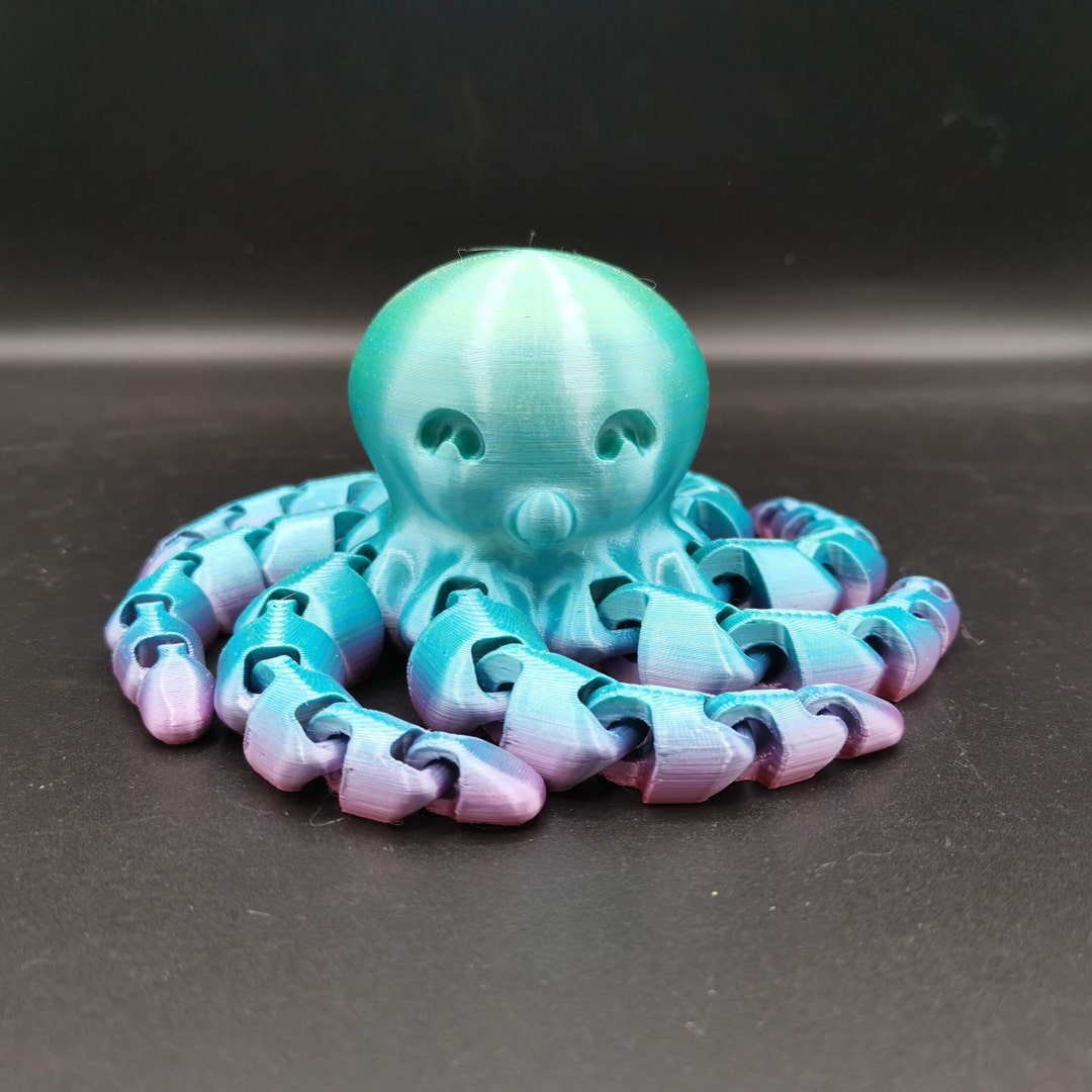 Flexi Octopus Fidget Toy 3D Printed Articulated Desk Toy Etsy Australia