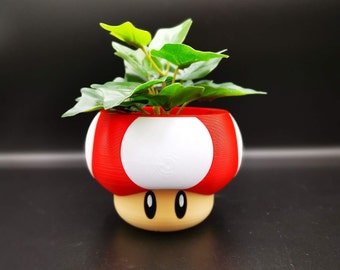 Jardinière de champignons Mario avec trous de drainage - Déco salle de jeux