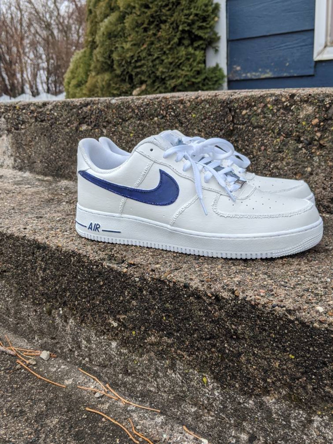 Custom Navy Blue Air Force 1 