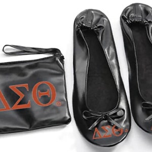 Delta Sigma Theta Foldable Ballet Slippers...Comes in 3 Colors! (Sizes 5-13)