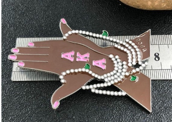 AKA X large Beautiful Hand Sign Brooch Etsy Australia