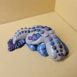 OOAK Polymer Clay Monster Miniature Figurine Decoration - Dozing