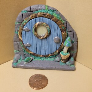 Polymer Clay Fairy Door Miniature Decoration - Wood & Stone