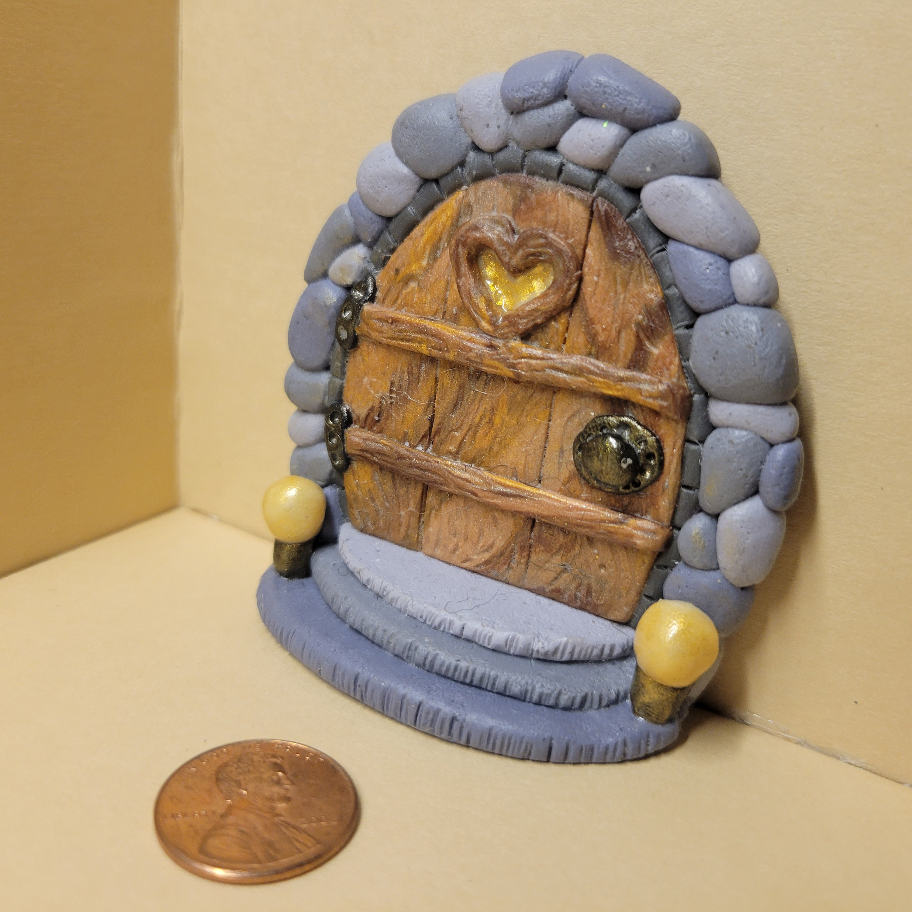 Polymer Clay Fairy Door Miniature Decoration - Modern Rustic Fusion - Etsy