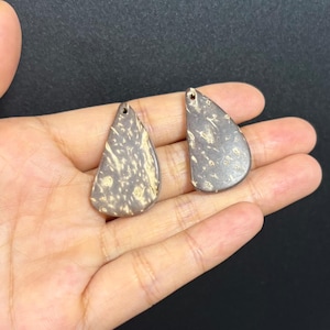 16pcs 34x26mm  teardrop coconut shell  circle  for pendant coconut charming(W747)
