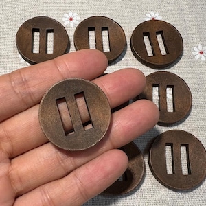 12pcs 30mm(1 1/5&quot;) brown wood buckle for belt wooden buckle(W778)