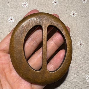80X70mm oval wooden buckle wooden belt for you DIY (NW822)