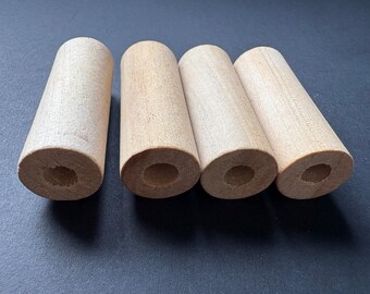 50 x 19 mm Holzperlen Röhrenperlen Säule Holzperlen Basteln *W397
