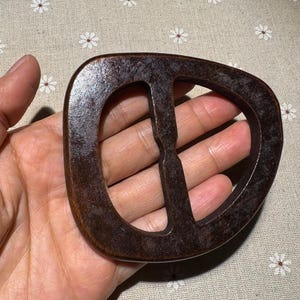 80mm brown wood buckle for belt wooden buckle  (NW585)