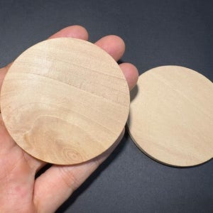 6pcs 60mm(2 2/5&quot;)  flat natural Wood Circle wooden discs wood coin wood rounds -No Varnish*W447