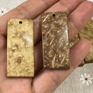10pcs 43x20mm oblong coconut pendant coconut tag ( W905)