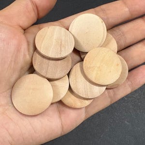 20pcs 25mm natural Wood Circle wooden discs wood coin wood rounds -No hole No Varnish*NW700