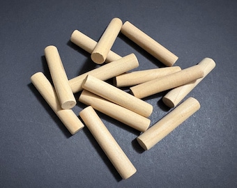 15 Stück 50 x 10 mm Holz Röhrenperle Holz Zylinder Holzsäule NO HOLE Holzperle (W1076)